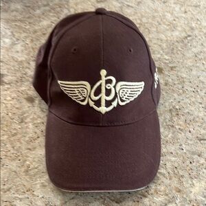 Breitling Brown Cap with Embroidered Wings
